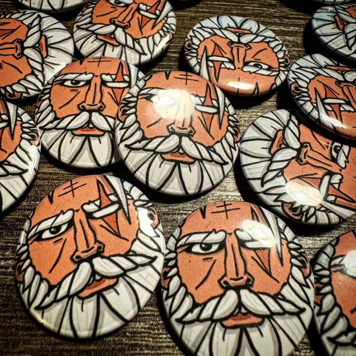 Working on some new loot! As a Reinhardt main it made sense to make his pins first. What Overwatch hero should I try next? #overwatch #pins #reinhardt