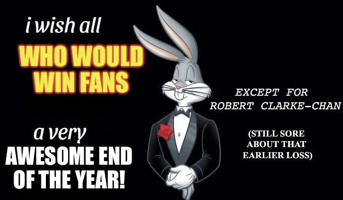 JackedUpReview's tweet photo. @WhoWouldWinShow What's the worst decision that Robert made this year and last?

Have a lovely holiday BTW!

#WhoWouldWin #JamesIsAlwaysRight #RobertClarkeChanIsAGod #RayAlwaysLoses #fans #podcasts #memes #mst3k #acme #comicbooks #moviesandtv #bugsbunny #looneytunes #newyears https://t.co/DlpQaKtdtt