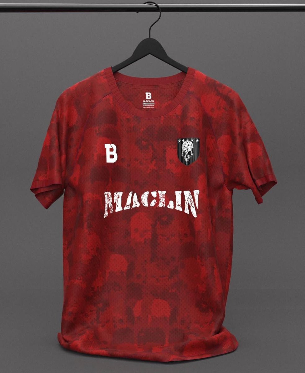 Football shirt merchandise designed with <a href="/BLCKSMTHApparel/">BLCKSMTH</a>  for Steve Maclin using a custom made grunge skull brush. I always cherish the opportunity to bridge two sports, combining football shirts woth wrestling themed designs.