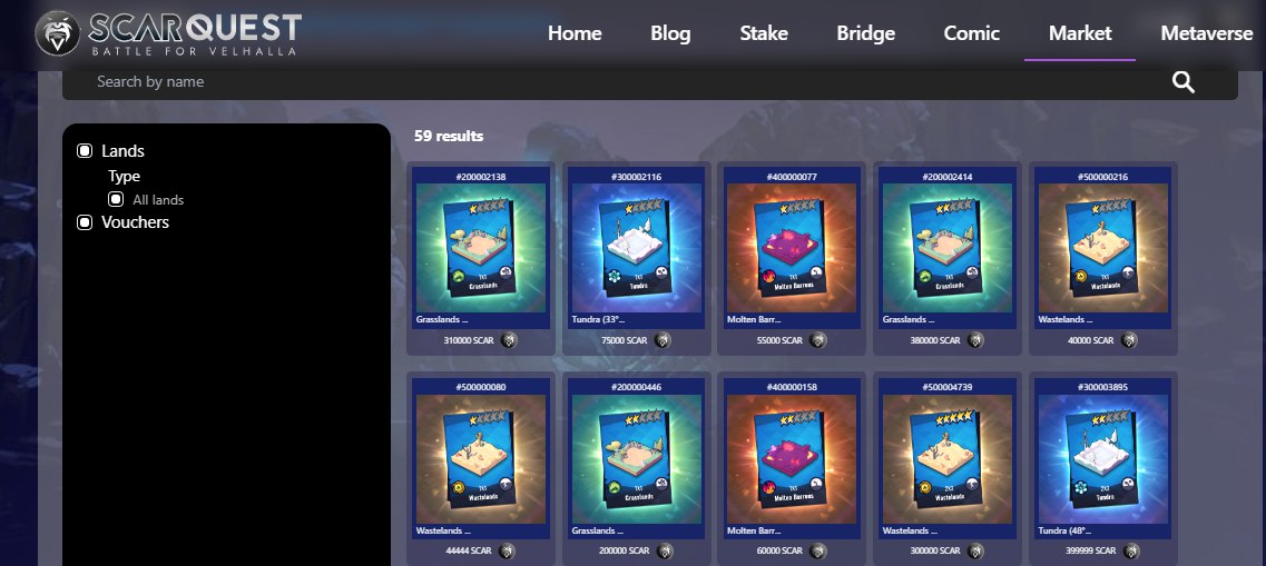 ScarQuestes's tweet image. 🚀 Fase 1 - @ScarQuest Marketplace

¡Empezamos la versión de #BetaCerrada el 25 de diciembre de 2023! 

Y ya tenemos el ScarQuest Marketplace, donde los titulares de #NFT pueden intercambiar, comprar y exhibir sus tesoros 🪙🪙🪙