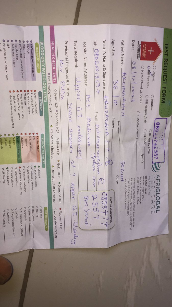 komunion1's tweet photo. @jujupunter I am a painter, and bcoz of my health issues I couldn't work all thru the month of December, I want to do endoscopy test n it will cost 90k, I’ll apprecia8 if I can do this test as I av been getting lean n have bn treating ulcer since but won't go away. Attach is doctor referral https://t.co/zL5VaBQtIs