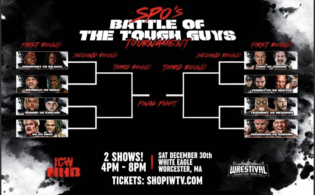 Fuck those assholes. Anyway. 

#SPO4Ever support the tournament this Saturday and watch on @indiewrestling @ICWNHB. The stream helps a family who tragically lost a loved one this year.