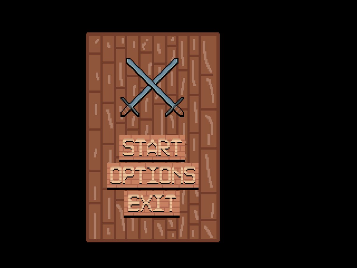 Been learning more about pixel art and UI for games! This is a start screen UI that I made today!

#art #pixelart #aseprite #uidesign