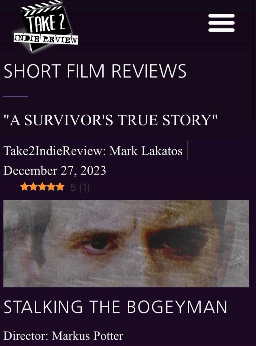 CHECK OUT OUR LATEST REVIEW! 🎬

take2indiereview.net/2023/12/stalki…

@ take2indiereview.net 

#take2indiereview #SupportIndieFilm #indiefilm #review #IndieFilmReview #shortfilmreview #filmreview #moviereview #actor #drama #filmfestival #shortfilm #filmmaker #director #hollyshorts