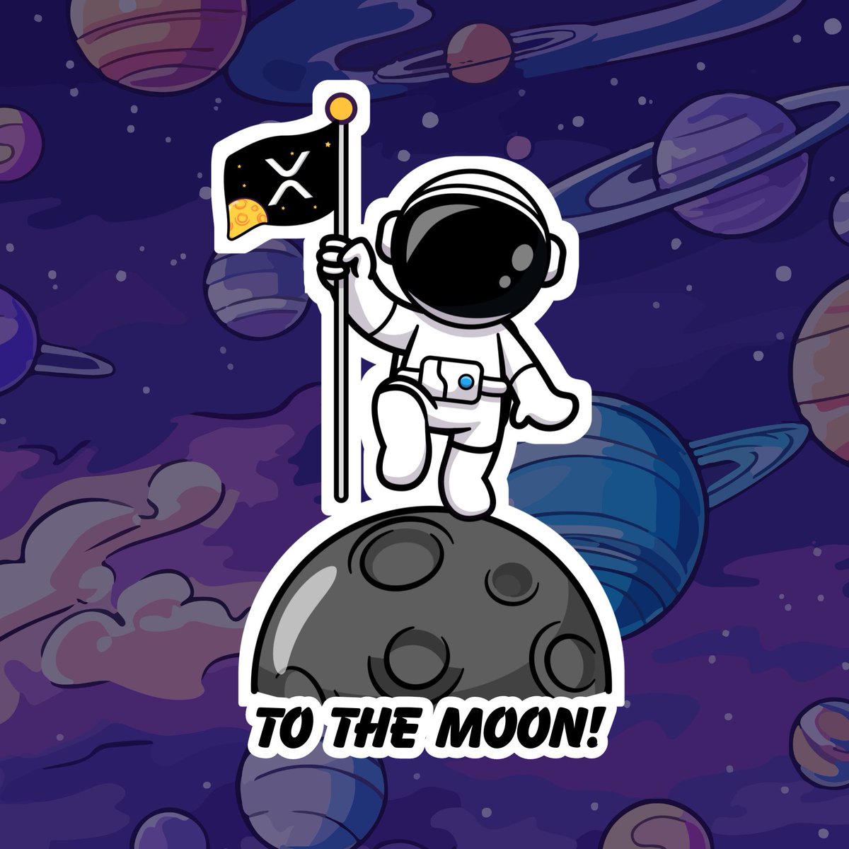 XRP “TO THE MOON!” Stickers!
 $XRP 
#crypto #stickers #XRP 

DM us to get yours!