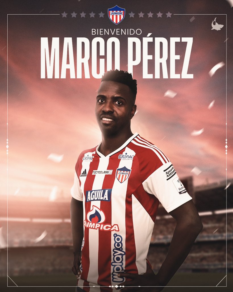 🔥🦈 ¡MARCO PÉREZ ES TIBURÓN! 
Le damos la bienvenida a Marco Pérez, nuevo jugador de Junior FC.

#VamosJunior🔴⚪️🔵