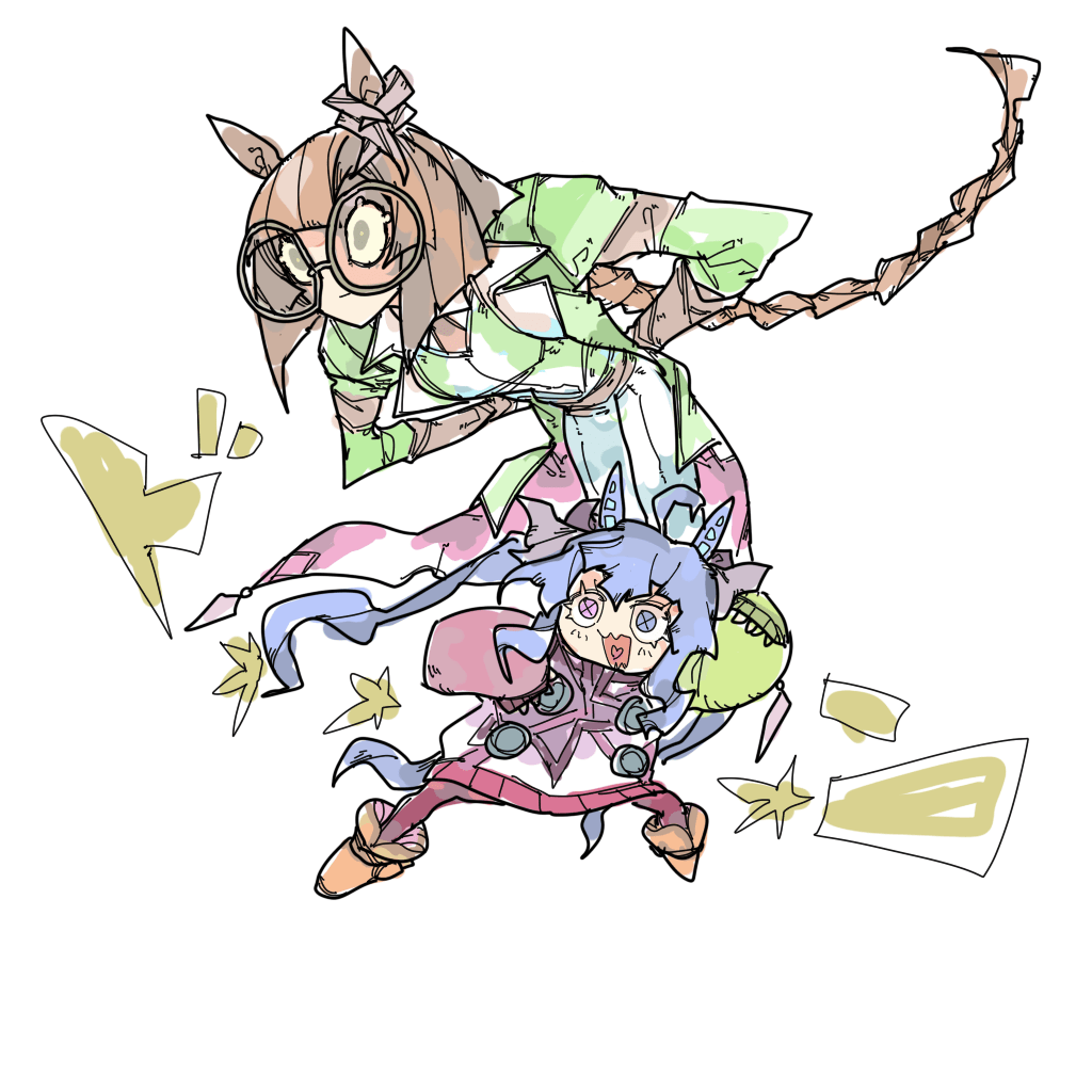 イクノディクタス(ウマ娘) ,ツインターボ(ウマ娘) 「」|ちぐ齒莖ダサわやかのイラスト