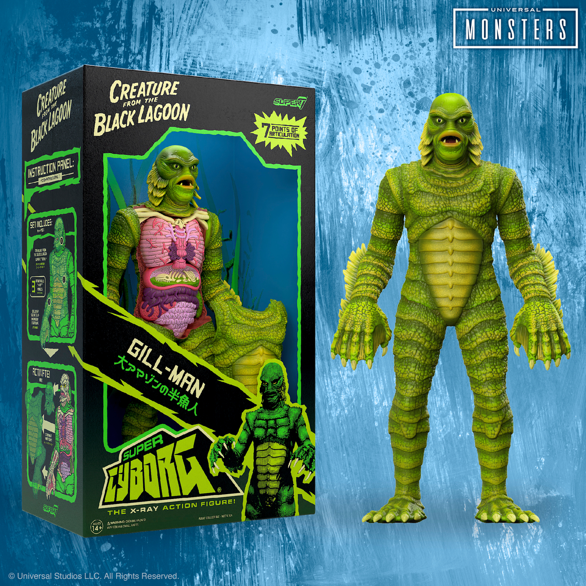The 11” tall, highly articulated, Creature Super Cyborg has intricate sculpt and premium paint detailing, with three removable plates that let you examine some of the finer details of its anatomy. Available now at Super7.com! #Super7