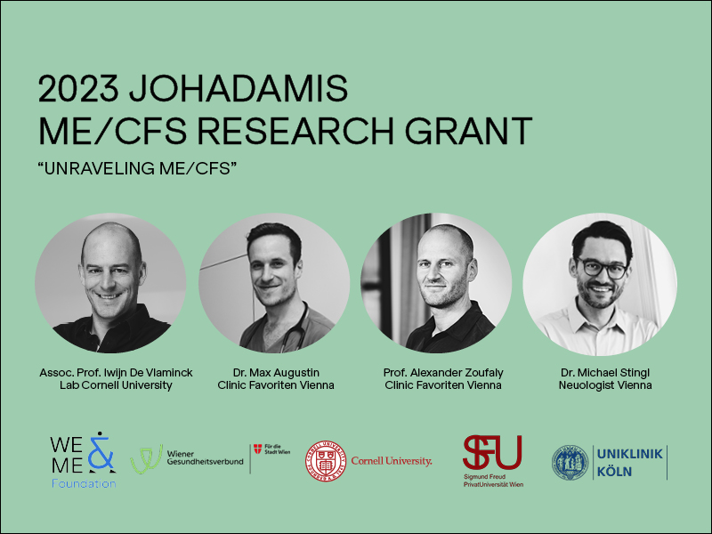 We are excited to announce that the 2023 Johadamis ME/CFS Research Grant of 100k will go the project 'UNRAVELING ME/CFS'. This project is a collaboration of @IwijnDeVlaminck / @Cornell, @augustin_m_ax and Prof. Zoufaly / Clinic Favoriten and @neurostingl. (1/2)