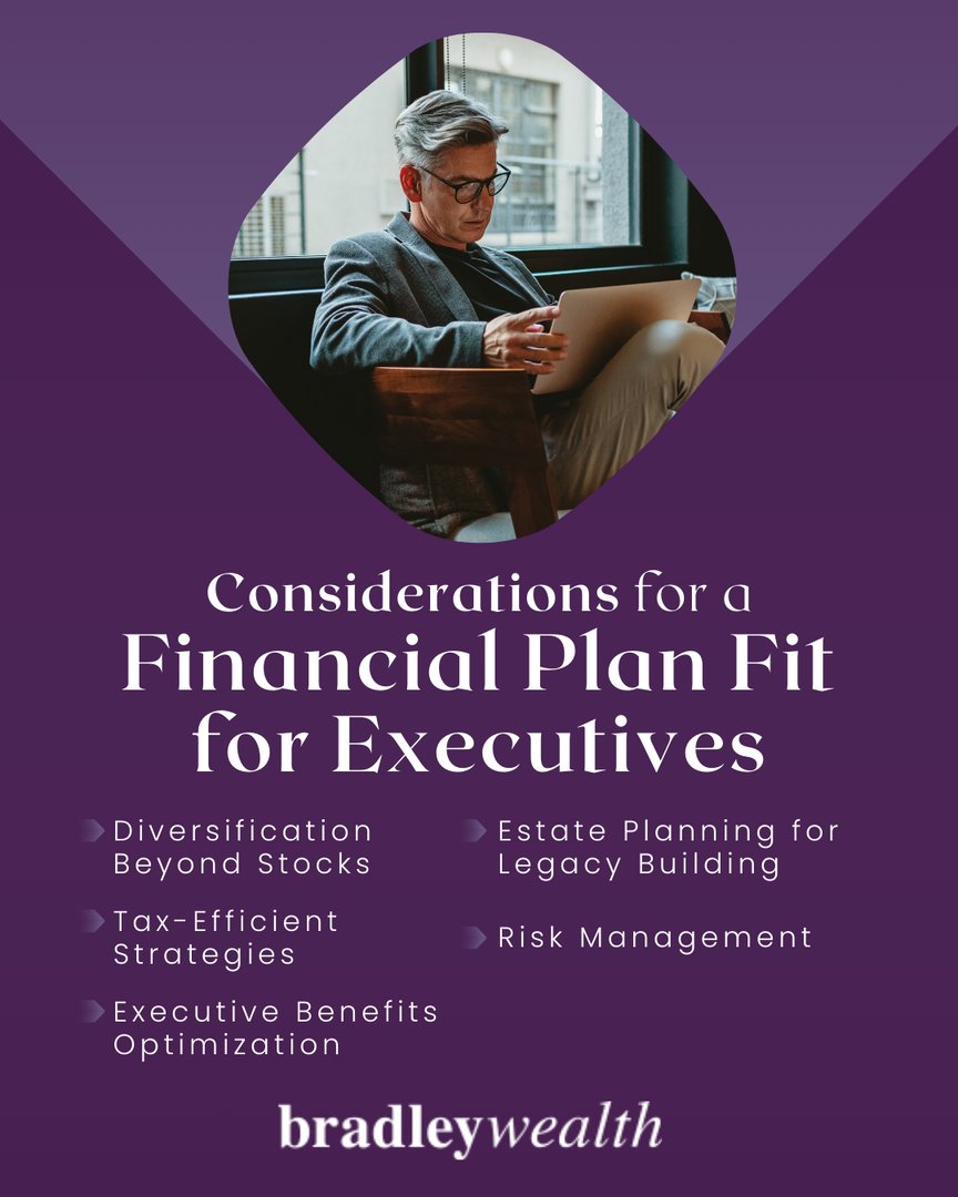 BradleyWealth's tweet image. For executives, a tailored financial plan is paramount in working towards a prosperous future. 

These key considerations form the foundation of a comprehensive financial strategy designed to align with your unique professional trajectory.

#LiveLifeByDesign #WeGuideYouDecide
