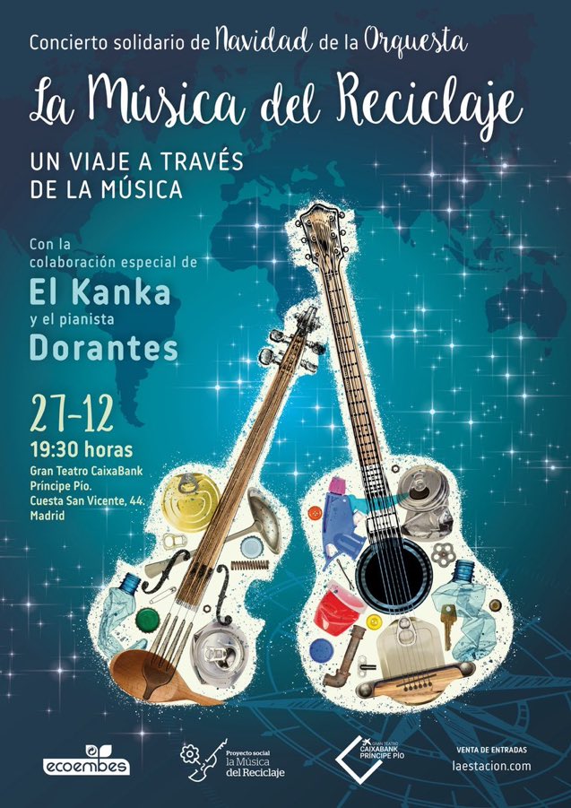 Hoy he disfrutado de #LaMusicaDelReciclaje iniciativa de <a href="/ecoembes/">Ecoembes</a> <a href="/nievesrey/">Nieves Rey</a> Me quedo con una frase: “El Talento está mucho mejor repartido que las oportunidades”.  Gran verdad, y una alegría ver que se les dan oportunidades gracias a la #Musica a jóvenes en riesgo de exclusión