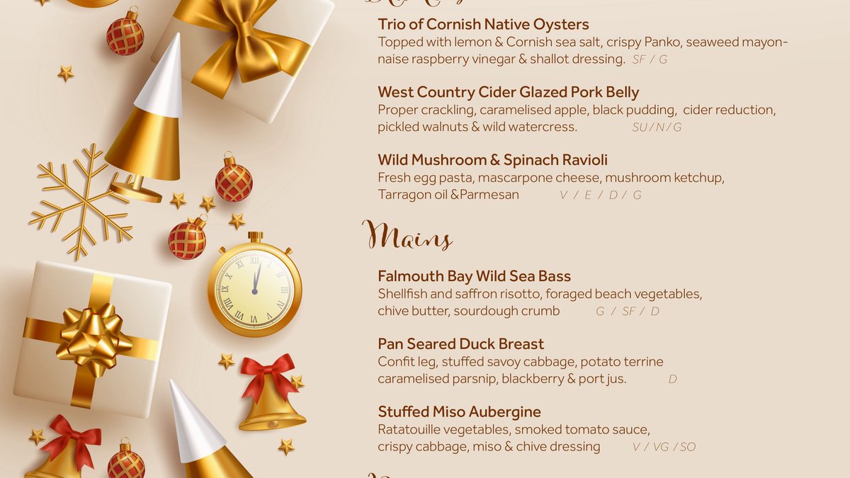 Welcome in the New Year with the Norway Inn!
Kick off 2024 with our delectable four course menu, welcome drinks &amp; canapés. A special evening, not to be missed. Check out our website for the full menu.

Call 01326 864241 now to reserve your table.