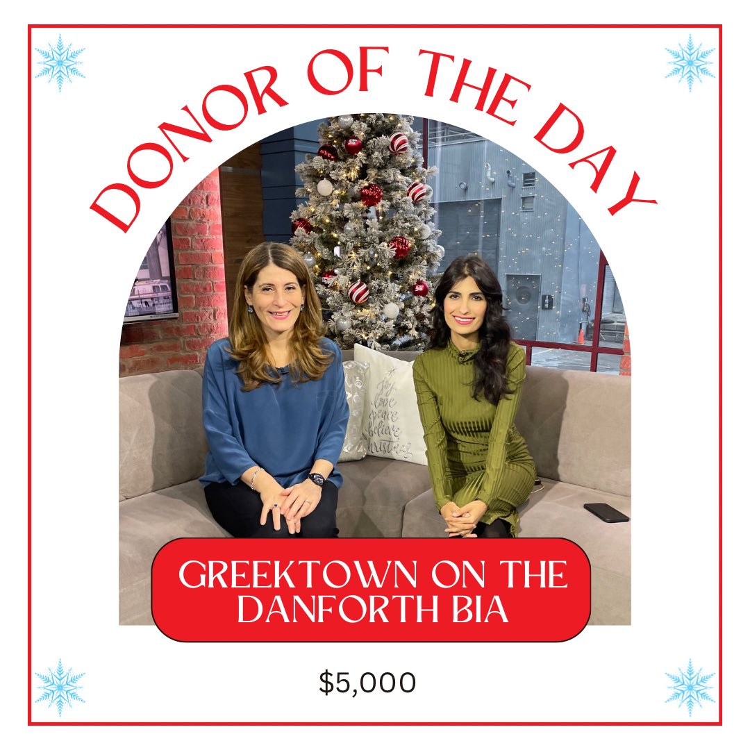 Mary Fragedakis, Executive Director of GreekTown on the Danforth BIA sat down with Leena Latafat last week for a chat about their donation to The Wish!

This year they’ve generously donated $5,000 for children and families in need this holiday season. ❤️

Thank you! 🎁🎄