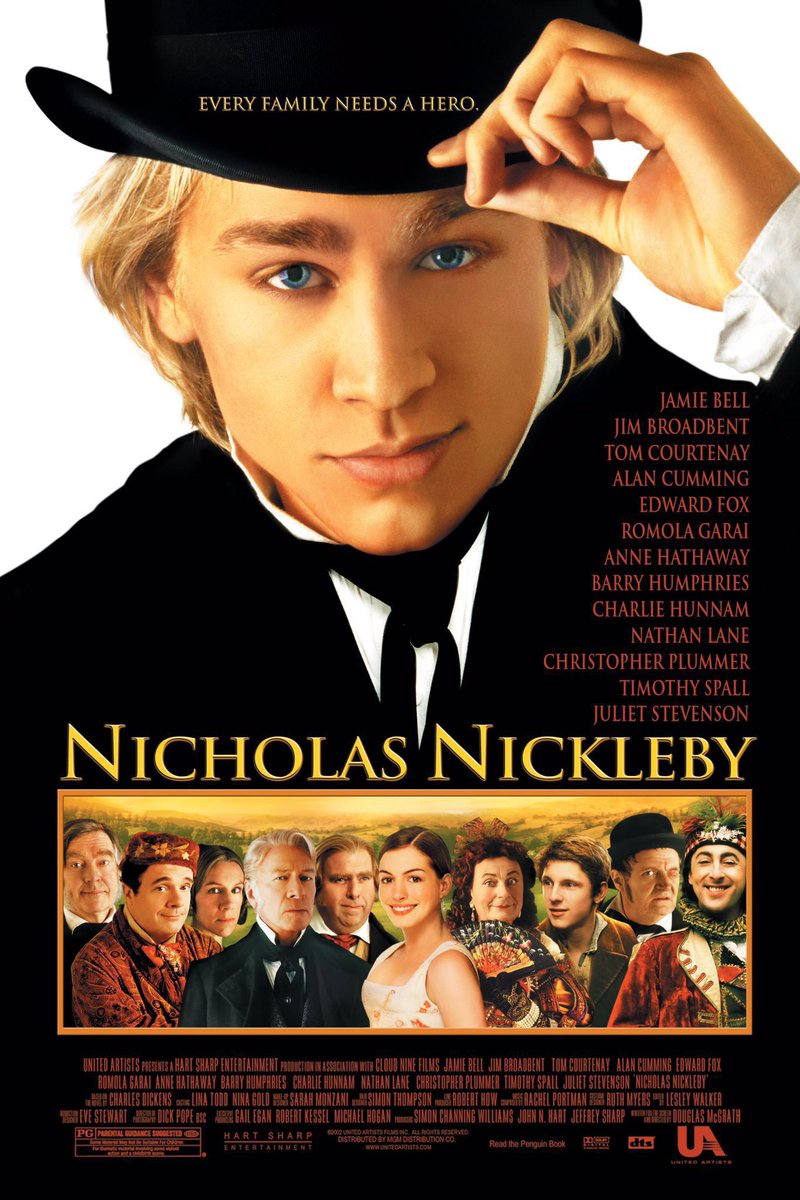 🎬MOVIE HISTORY: 21 years ago today, December 27, 2002, the movie ‘Nicholas Nickleby’ opened in theaters!

#CharlieHunnam #NathanLane #JimBroadbent #ChristopherPlummer #JamieBell #AnneHathaway #AlanCumming #TimothySpall #TomCourtenay #DouglasMcGrath