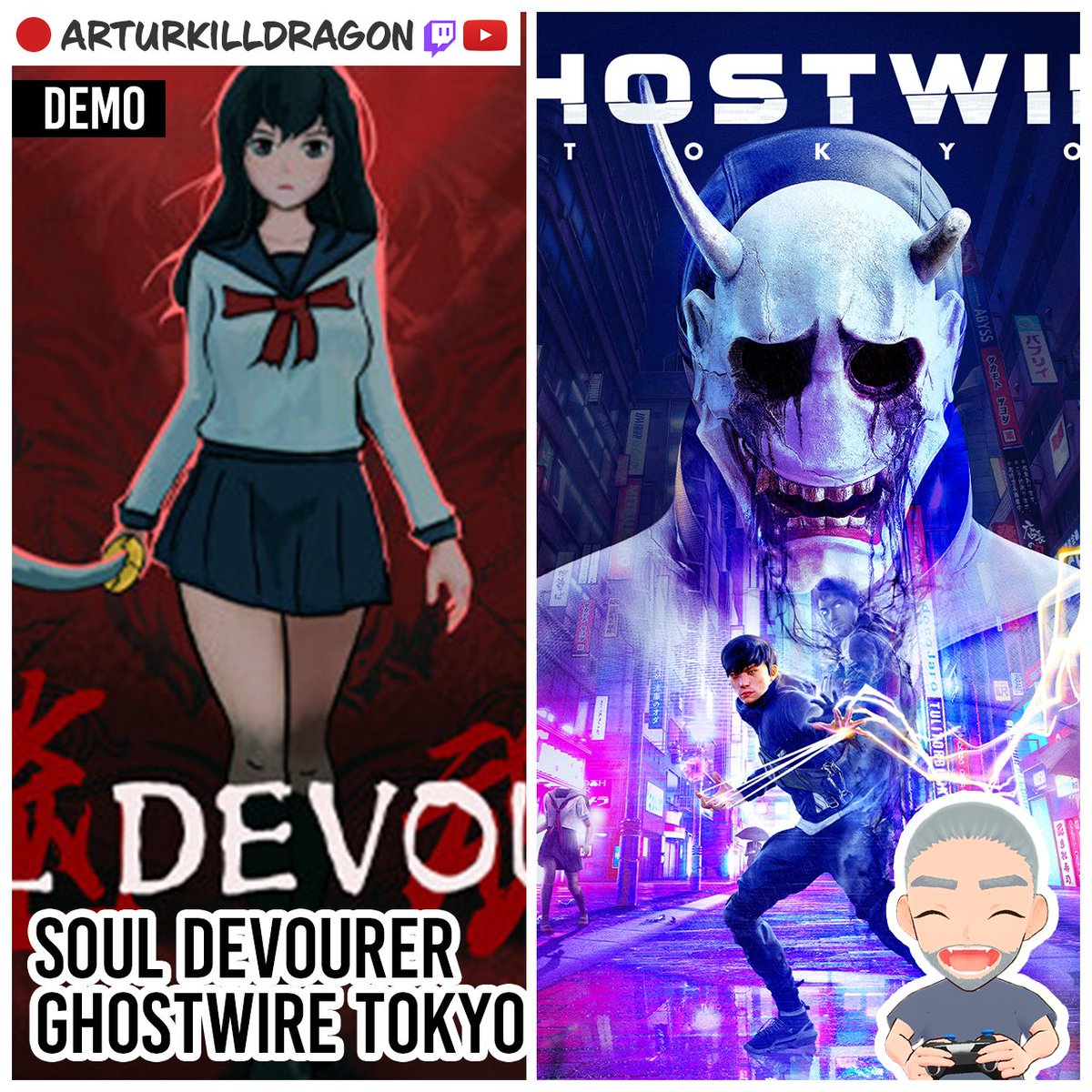 🔴 LIVE ON! 🔴

🎮 Hoje: #SoulDevourer / #GhostwireTokyo / #Fortnite 

📺 youtube.com/@ArturKilldrag…
📺 twitch.tv/arturkilldragon

#Vtuber #streamer #gamer #twitch #youtube #gaming #indiegame #epicstore #steam