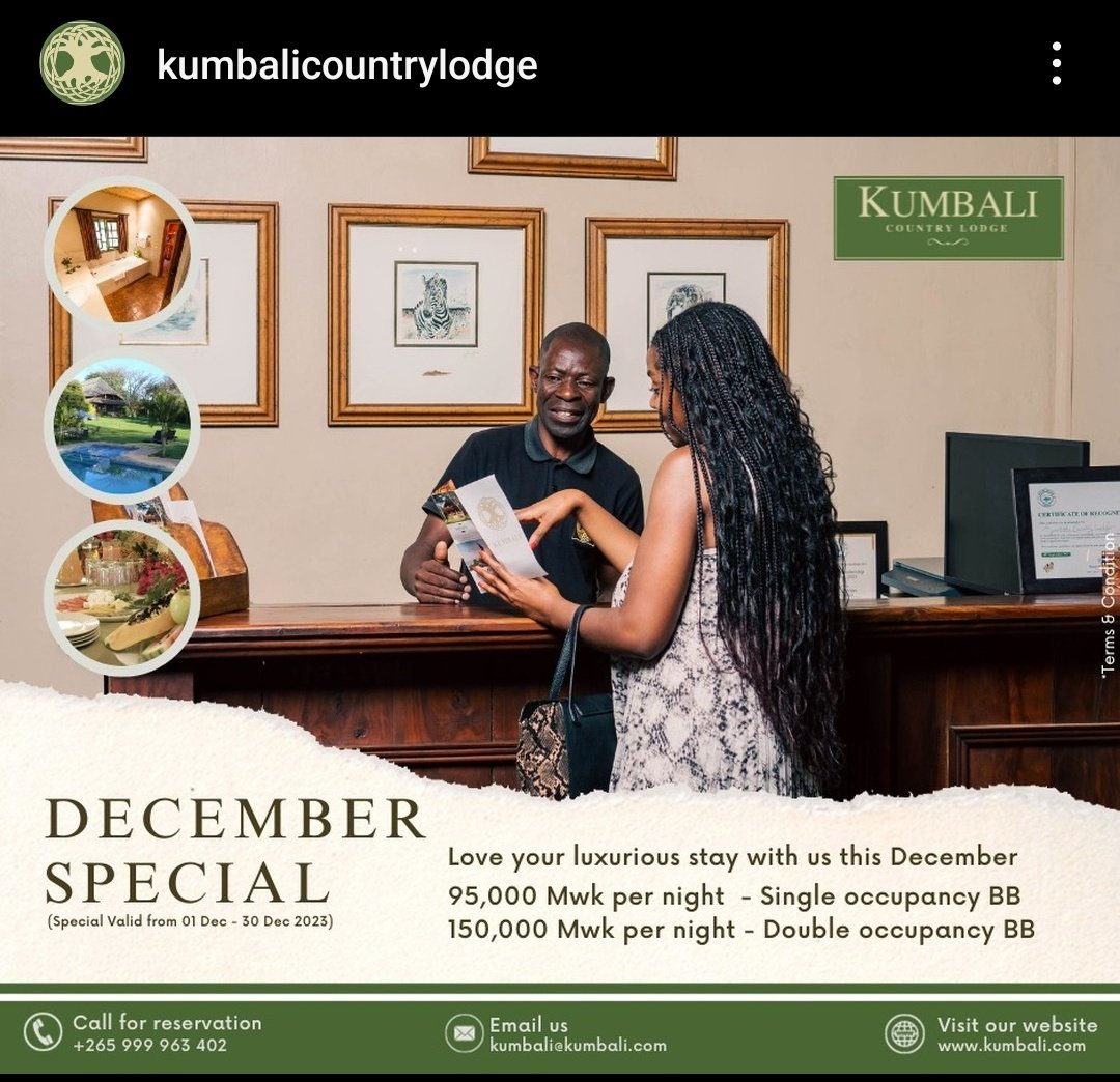 Booking line +265 999 963 402