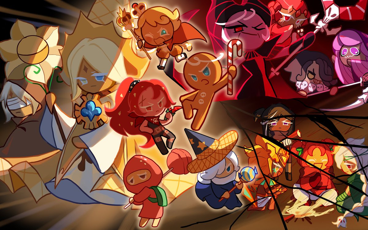 #CookieRunKingdomCN 
给国服画的开服贺图