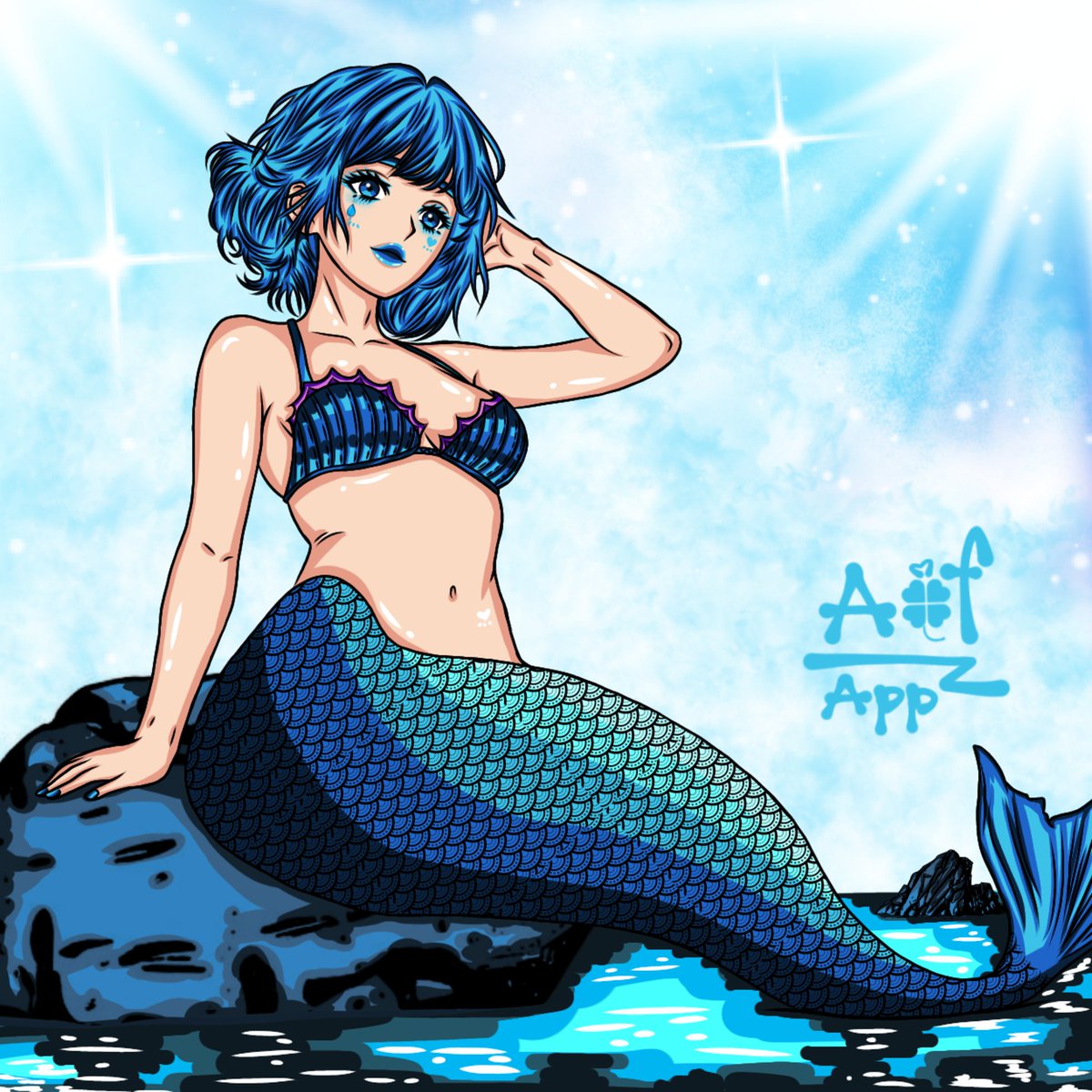 AofApp69's tweet photo. Mermaid in blue 💙

#art 
#artist 
#AofApp https://t.co/opPYxPV7rm