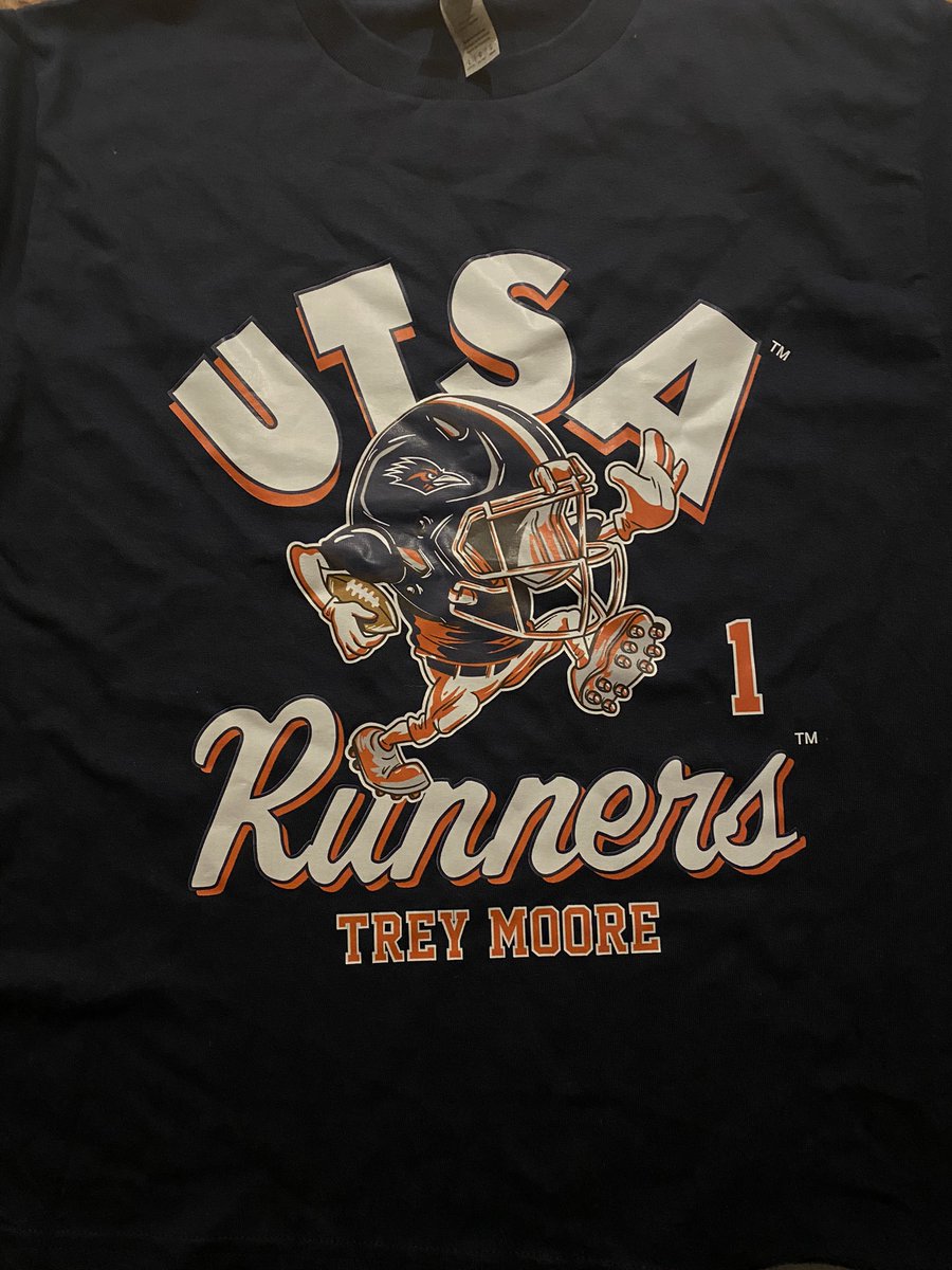 Ordered this shirt for my son for a Christmas gift.
Before the news broke, it came in today.  

He said “this shirt can hit the transfer portal too.”😕

Trey will always be a Roadrunner…and UT only has him for a year before the NFL.

#BirdsUp 
#triangleoftoughness 
#builtbyutsa