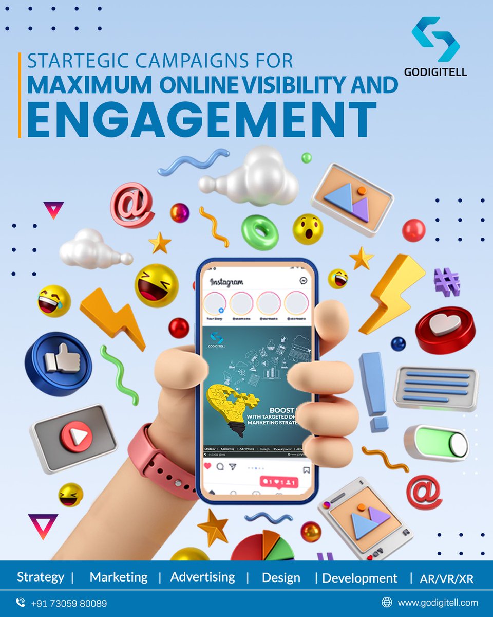godigitell's tweet photo. Strategic campaigns for maximum online visibility and engagement
GoDigitell
73059 80089
#godigitell #google #digitalagency #creative #ideas #business #design #brand #platform #branding #analysis #market #marketing #audiences #services #clients #customers #digitalmarketing https://t.co/ogDEbiqvAK