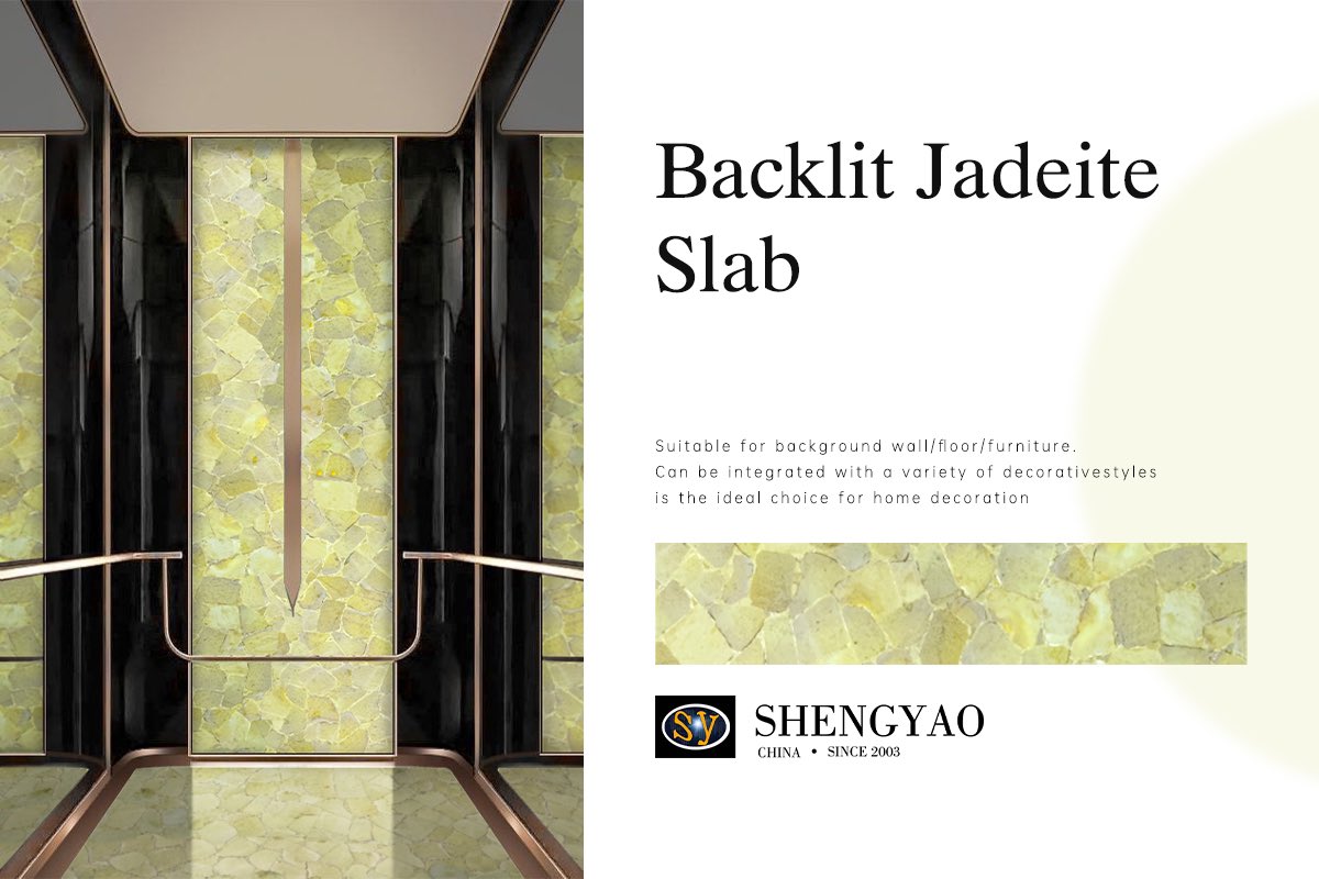 Backlit Jadeite for Elevator Background Wall Decoration💚🎄🍃
#decorationmaterial
#semipreciousstone 

gemstoneslabsupplier.com