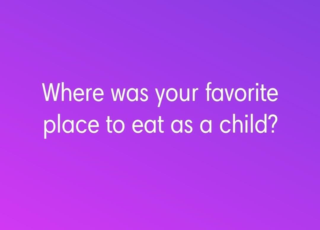 Where was your favorite place to eat as a child?

#ChicagoHistory ☑️
