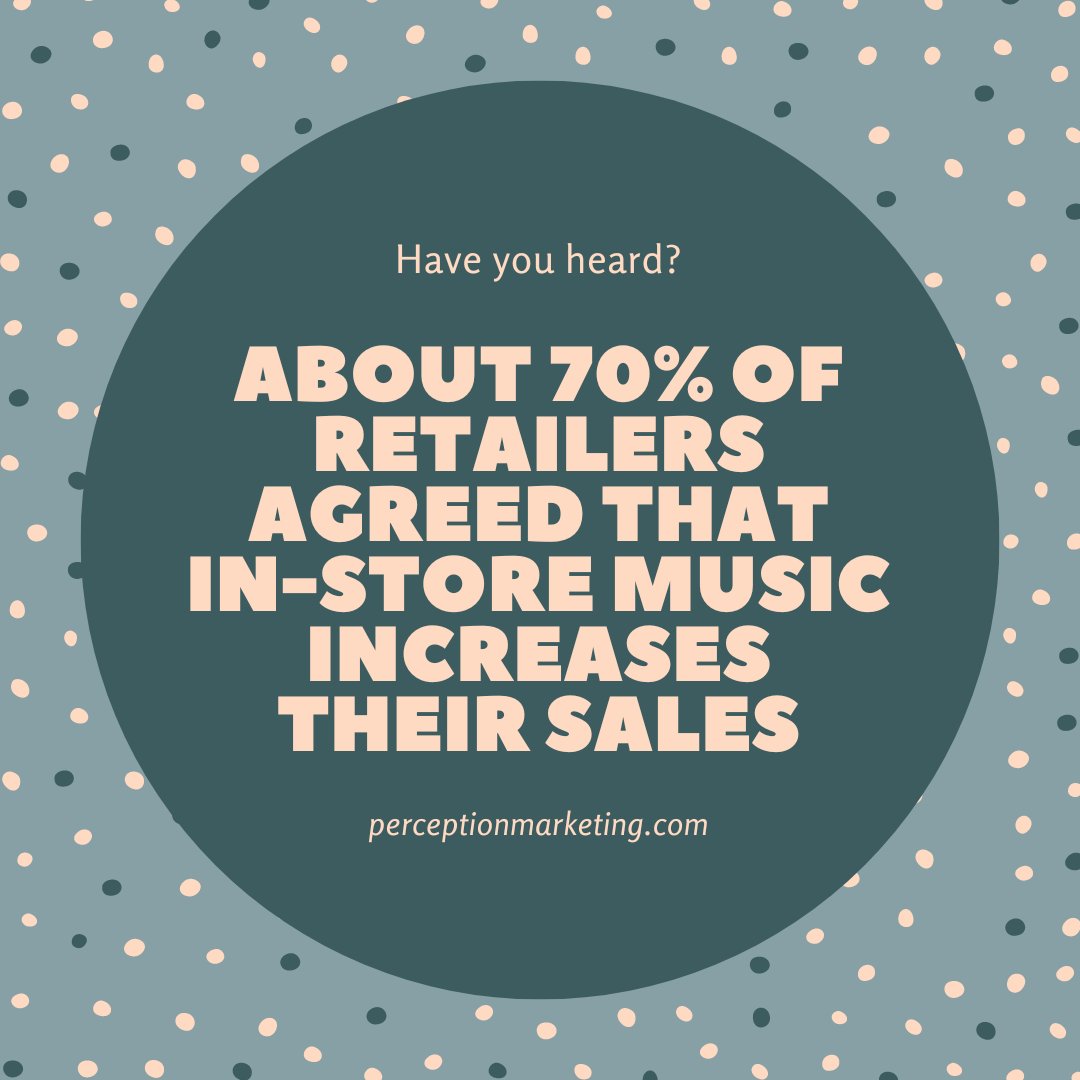 Perception_ROI's tweet image. In-Store music engages shoppers, encouraging them to linger longer and make additional purchases. What is the sound of your brand? Let Perception help you find your groove. bit.ly/3oakE1g 
#branding #marketingdigital #brandidentity #brand