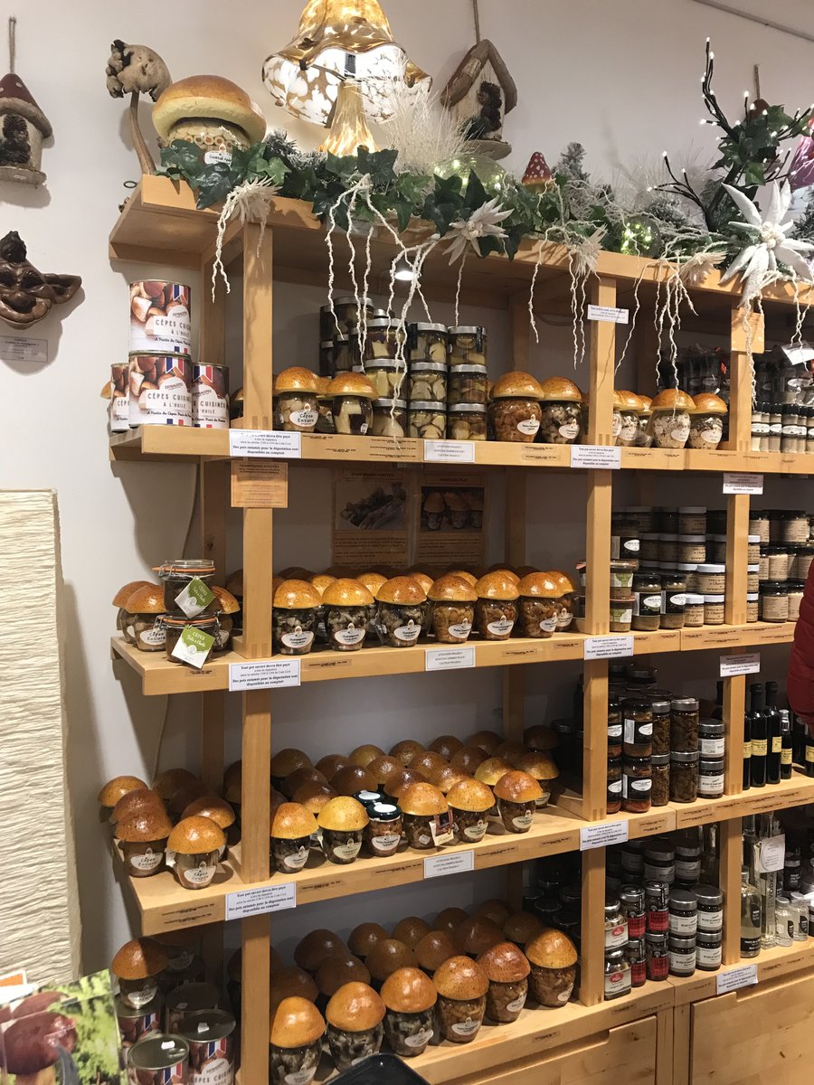 "L'Odyssée des champignons" de François Le Tacon et Jean-Paul Maurice (aux <a href="/editionsquae/">Éditions Quæ</a>), en bonne compagnie dans la Boutique du champignon à Eguisheim.