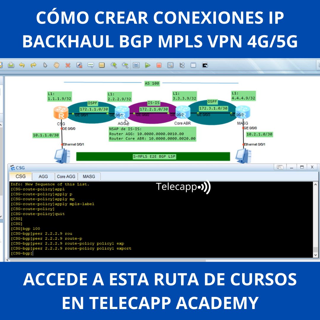 TelecappVE's tweet photo. Aprende DESDE CERO a diseñar, configurar y desplegar Redes de Acceso Radio IP 4G/5G con nuestra ruta de Cursos Online Profesionales. ¡TODO INCLUIDO!
Más información aquí: https://t.co/WXmEjOF5Eo

#Telecapp #Redes #Telecom #Telecomunicaciones #Telecommunications #5G https://t.co/hJV2anDElU