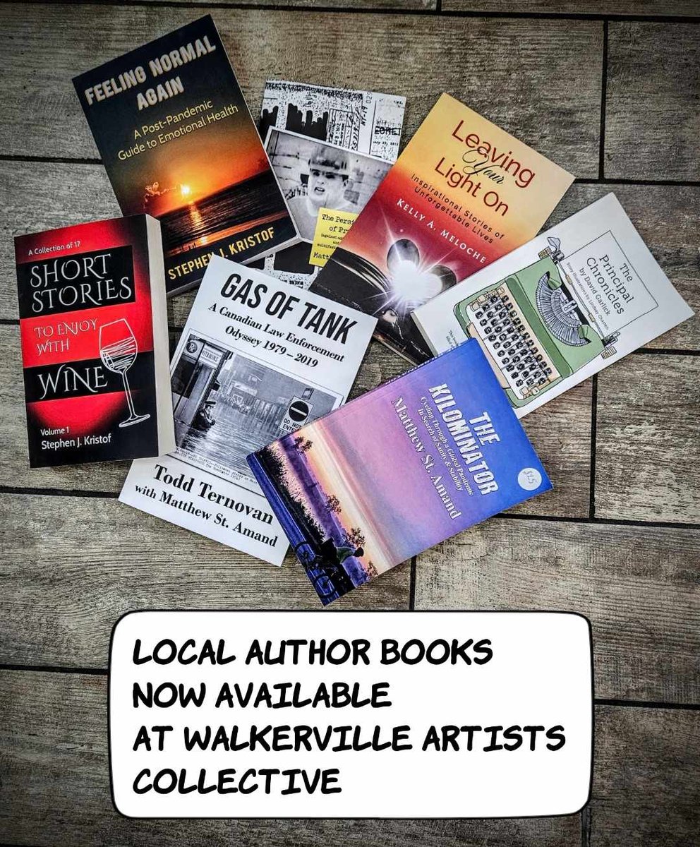 dsgarlick1's tweet photo. My book, along with all these other local books, is available at the Walkerville Artists Collective! https://t.co/gk7yTDwVA9