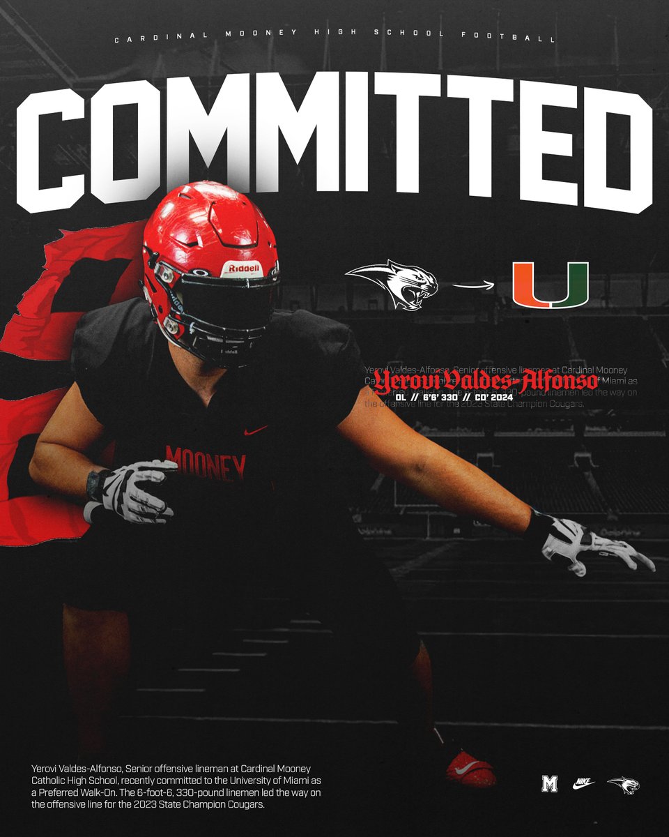 Mooney_FB's tweet photo. Congrats @yeroviVA75 on committing to @CanesFootball 🙌 #GoCanes https://t.co/o6tvpgNyE6