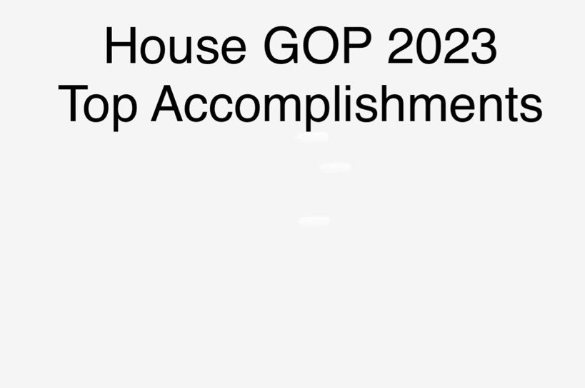 LauraLoomer's tweet photo. JUST IN:

🚨🚨🚨

House Republicans @HouseGOP sent out a document today highlighting their end of the year recap for what they accomplished this year. https://t.co/ggtY5RXVlR