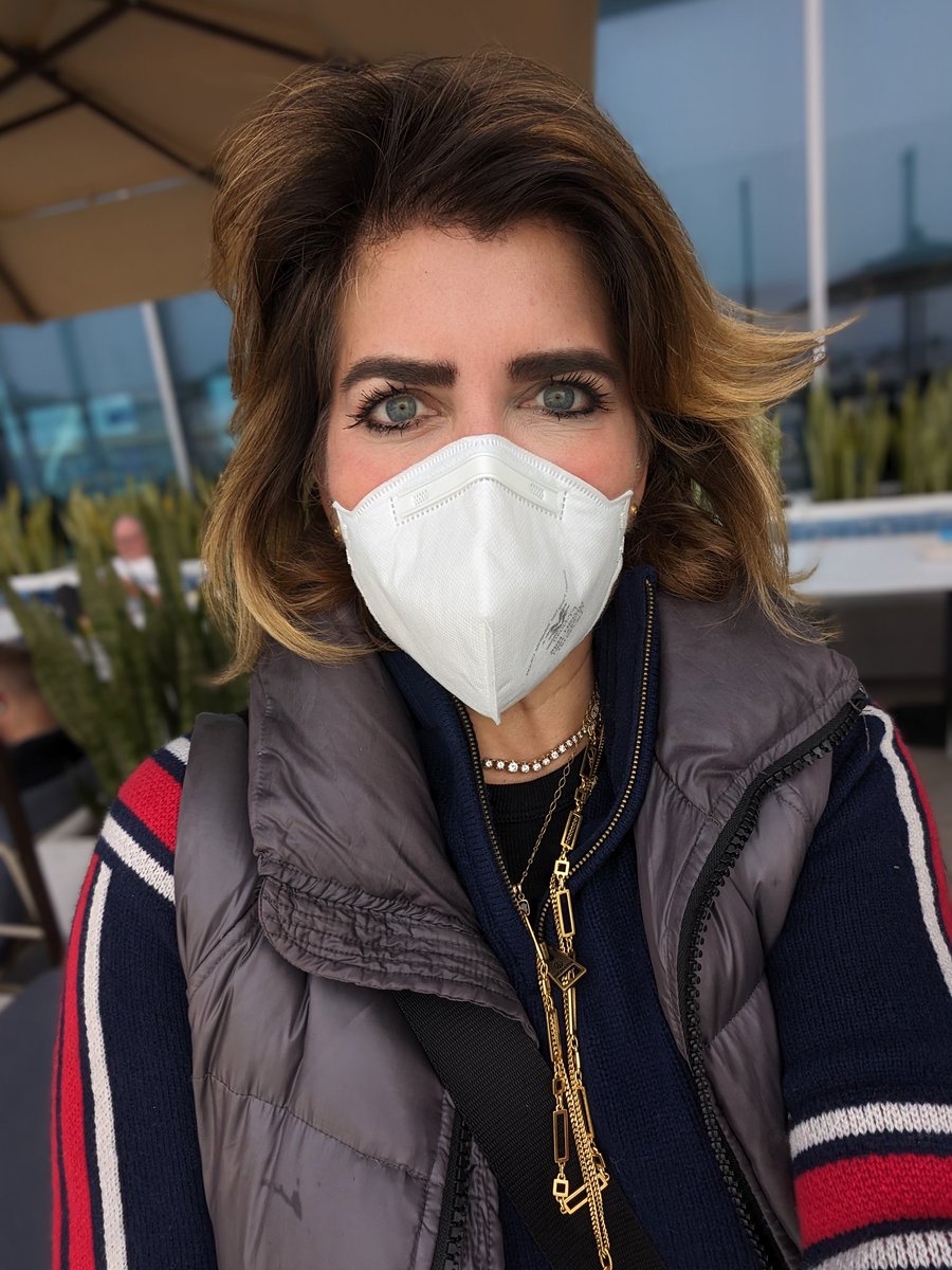 dianaberrent's tweet photo. @denise_dewald Wearing one right now in Las Vegas airport!
Being #MaskHot🔥 is the hottest thing in fashion these days ;) https://t.co/lvlNlNKuQN