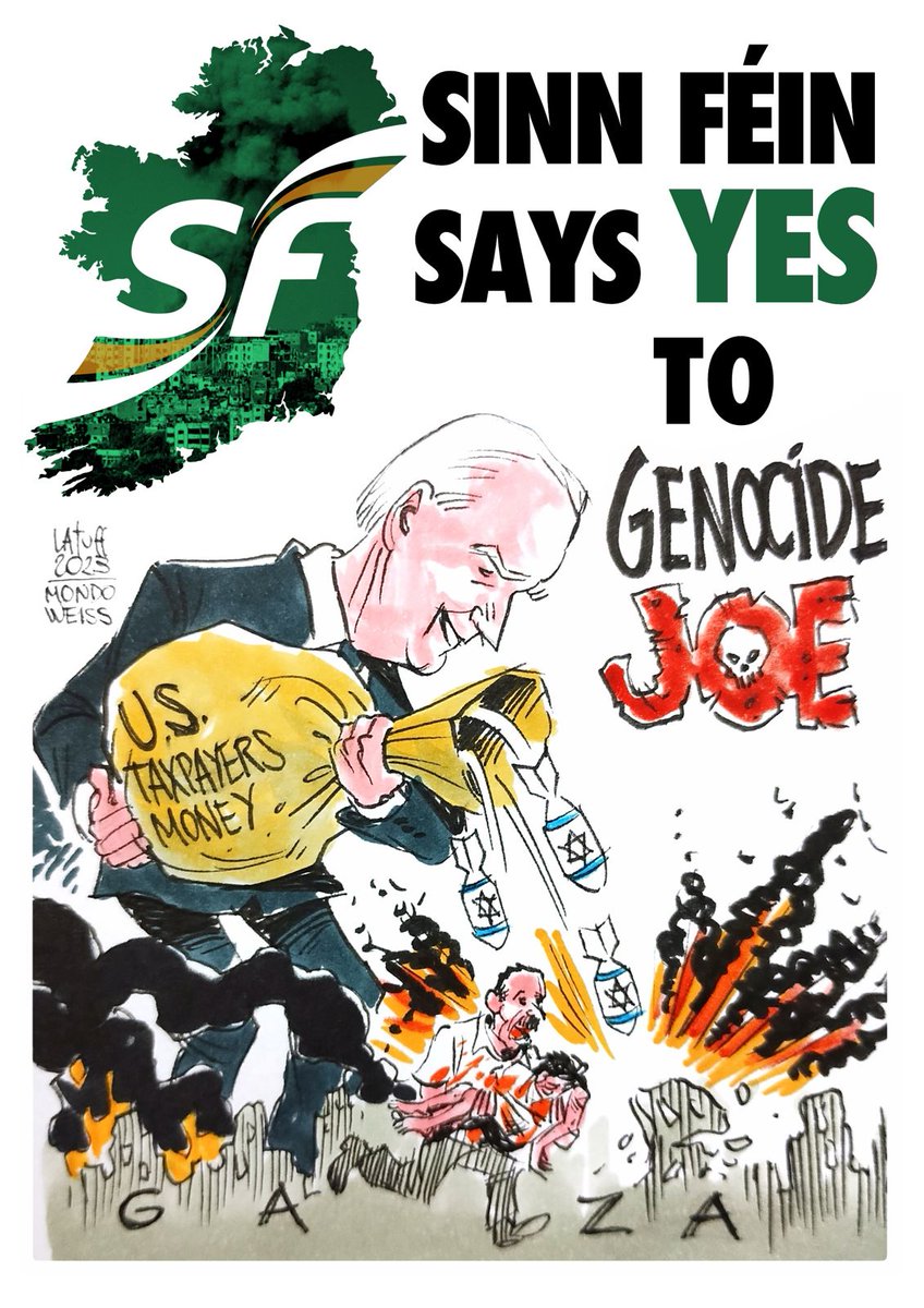 So Sinn Féin say they're standing with Genocide Joe. This will surely destroy them, and the party's solidarity with Gaza. How can you stand with Biden and be against Zionism? You are either for genocide or you're not. #hypocrisy #FreePalestine @AliAbunimah @ipsc48 @SadakaIreland