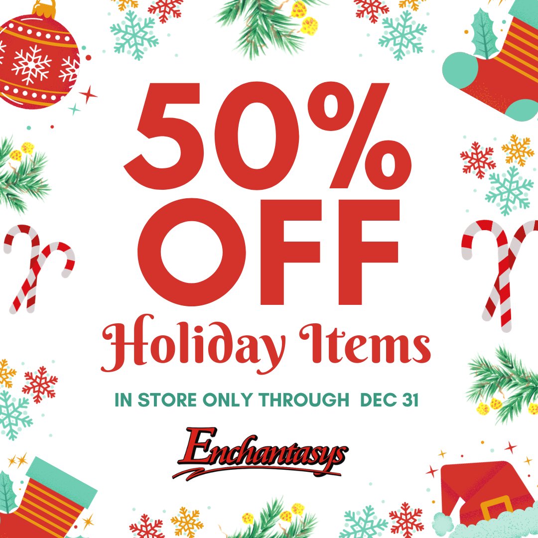 Jingle bells, jingle bells! 🎅🏼Our holiday sale is here, and it's BIG! Enjoy a whopping 50% off on all holiday-themed items until December 31st. Don't miss out on this amazing deal - come and spread the holiday cheer today! 🎉 #HolidaySale #50PercentOff