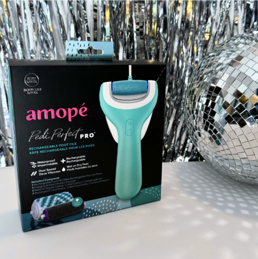 Introduce your skin to our Pedi Perfect® Pro®  Electronic Foot File, the perfect exfoliator to remove the toughest hard skin, leaving your feet smoother and your confidence lifted! 👀  
amzn.to/3MUInhH #beaboldsole #amope