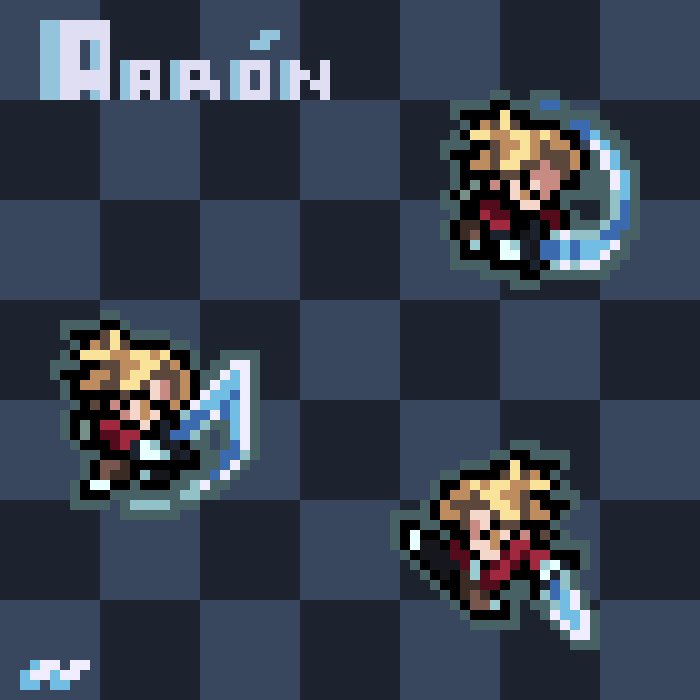 NelzomSprite's tweet photo. El espadachín Aaron entra en acción en el estilo de Dragon Ball Devolution 🗡🐬
#pixelart #dbdevolution #oc https://t.co/kKriCEuFVr