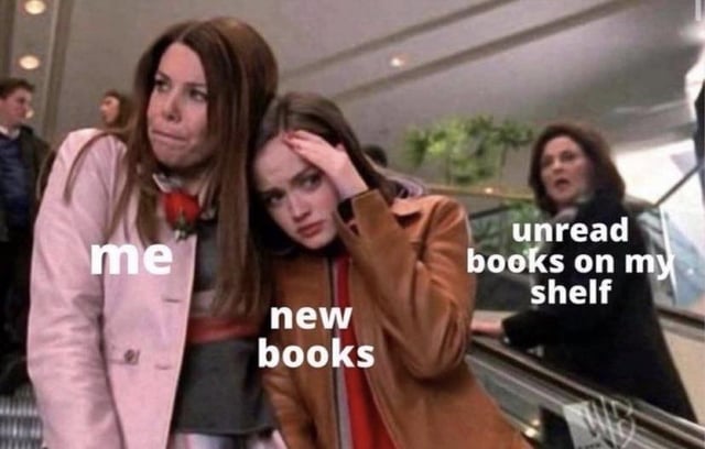 amyh2602's tweet photo. me: reads 10 books a year max
me on stuff your kindle day: adds 25 books to my kindle
all my unread paperbacks: crying
#booktwt https://t.co/ZGA1Oy0oCE