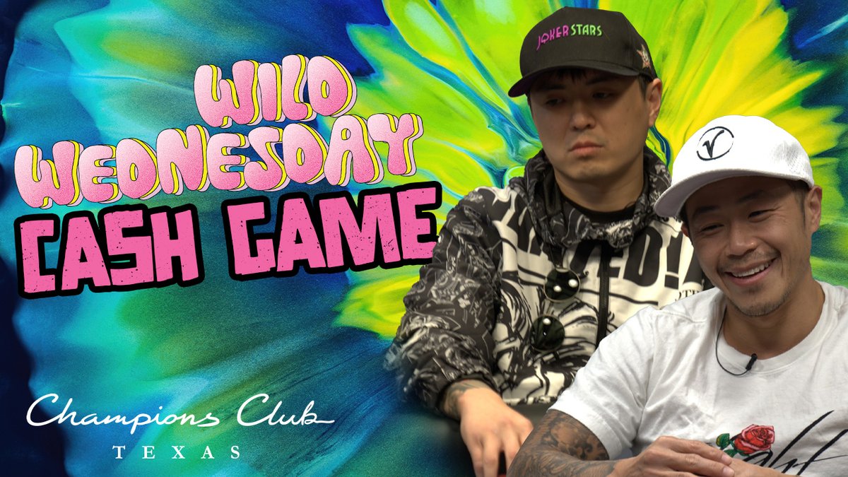 ChampionsClubTX's tweet image. Back for another $5/10 NLH Wild Wednesday featuring Vegas Viet &amp;amp; Joker Jerry w/ Forrest making his return!

Tune into tonight at 8 pm CST - link in comments below.