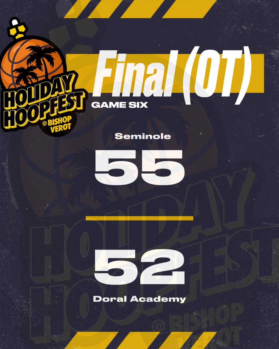 WOW! What a finish!
Seminole wins it at the buzzer!
<a href="/SeminoleBball/">Seminole Basketball</a> advances to the Quarterfinals
<a href="/Doral_Academy/">Doral Academy Prep</a> moves to the consolation