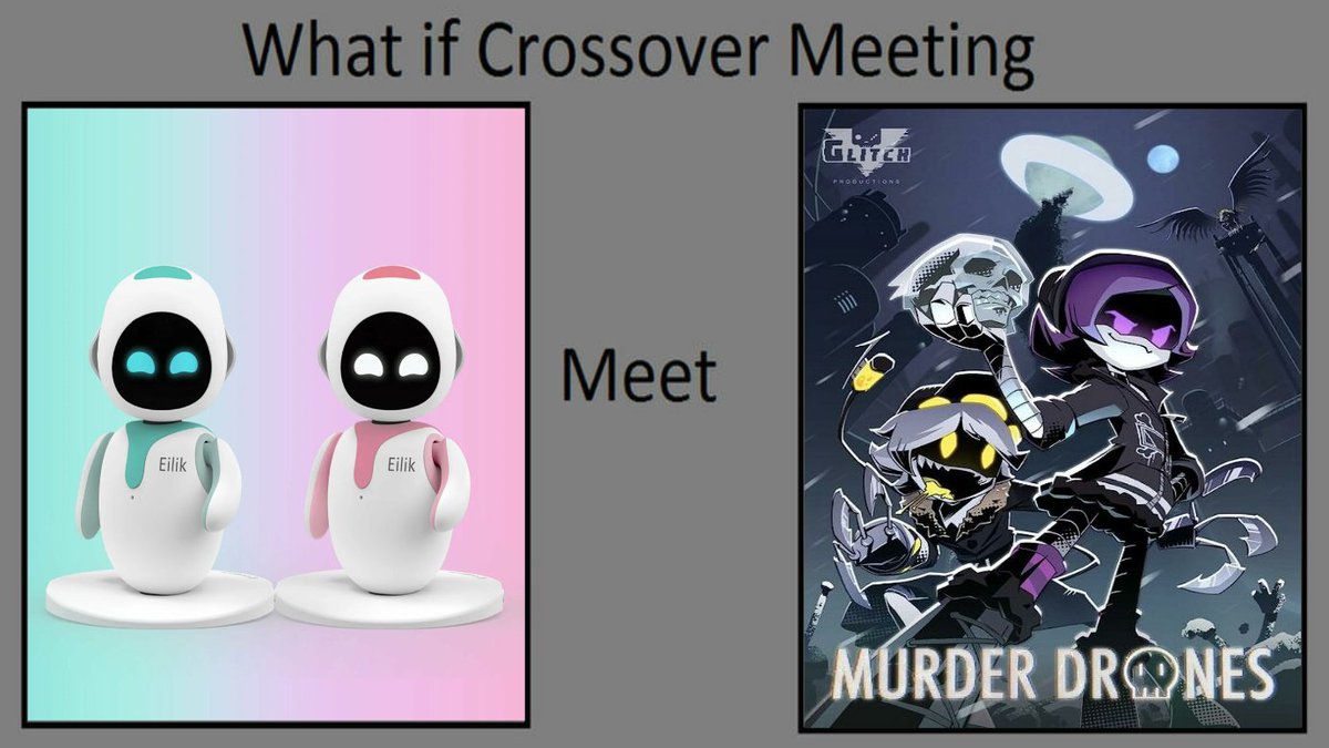kimorahsmith679's tweet image. What if Eilik meets Murder Drones
——
🏷 Tags: #eilik #eilikrobot #smg4 #glitchproductions #liamvickers #murderdrones #md #meme #memes #crossover #crossovers #crossoverau #crossovermeme #crossovermemes #whatif #whatifmeme #whatifmemes