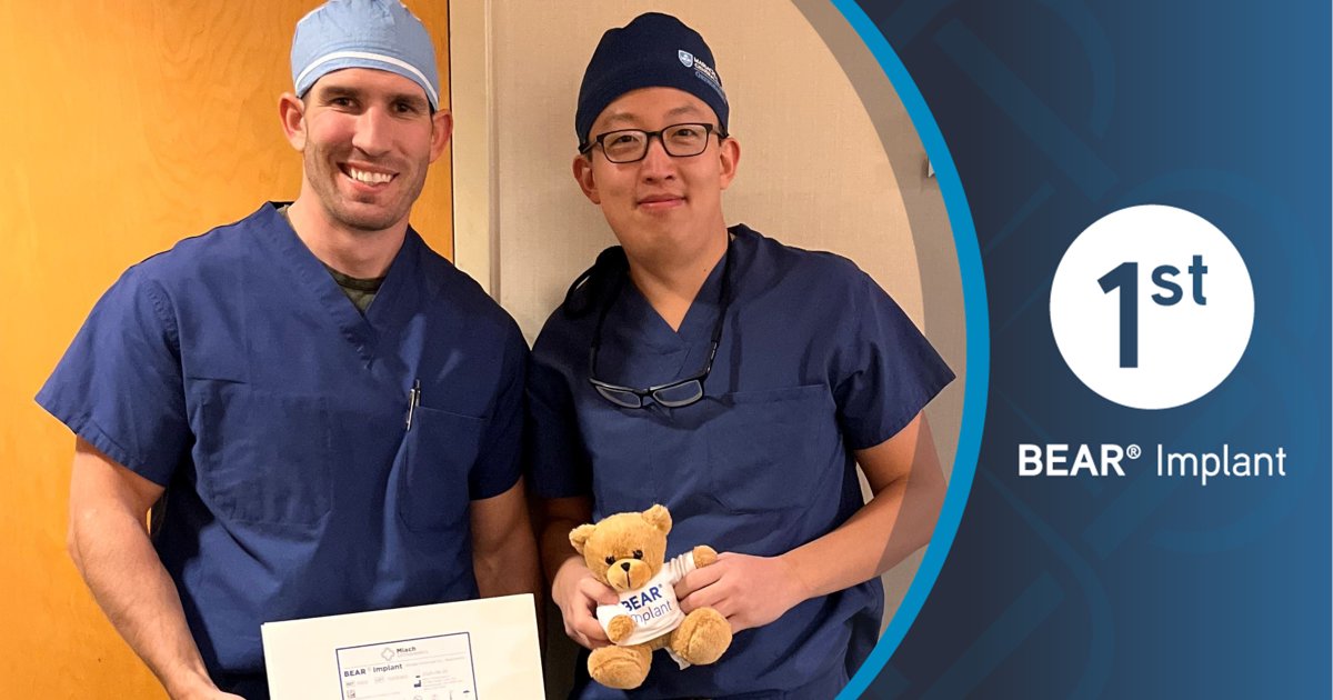 Congratulations to Dr. Charles Wang of <a href="/TriCounty_Ortho/">Tri-County Ortho NJ</a> in New Jersey for completing his first #BEARImplant procedure! #ACLtear #ACLrestoration #BEARacl