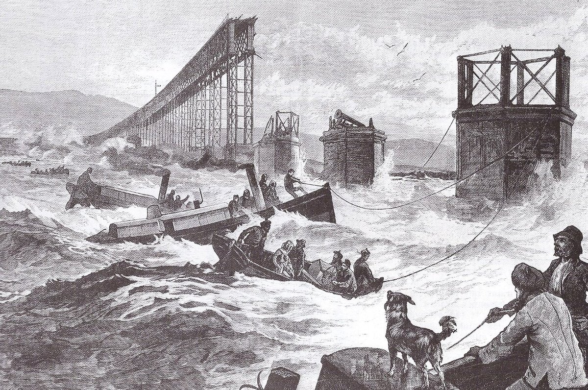 Gordonpmorris's tweet image. Exactly one hundred and forty four years ago a train travelling from Edinburgh to Dundee fell into the Tay killing all aboard.

The Tay Bridge had collapsed during a storm.

This is a report from the Dundee Advertiser on the morning of the 29th of December 1879.