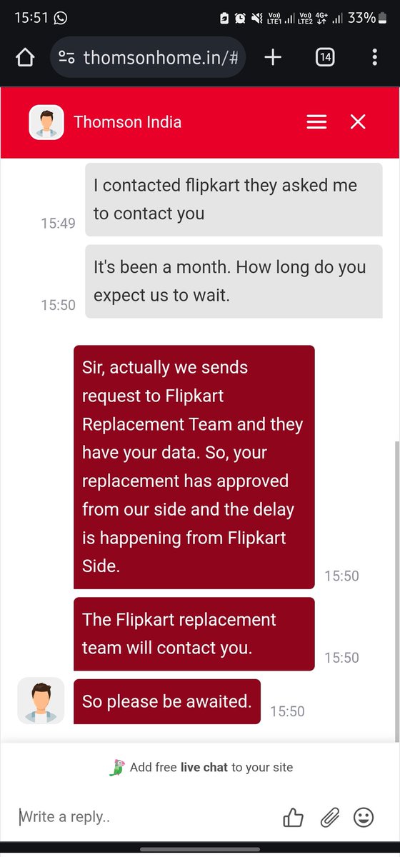 ASHBELJACOB's tweet photo. My Case Id with Thomson is - EBU3337827
My flipkart Order id is -  OD329612168130939100

I have provided all the required proofs to flipkart for TV replacement. https://t.co/Uuv0pZYGtQ