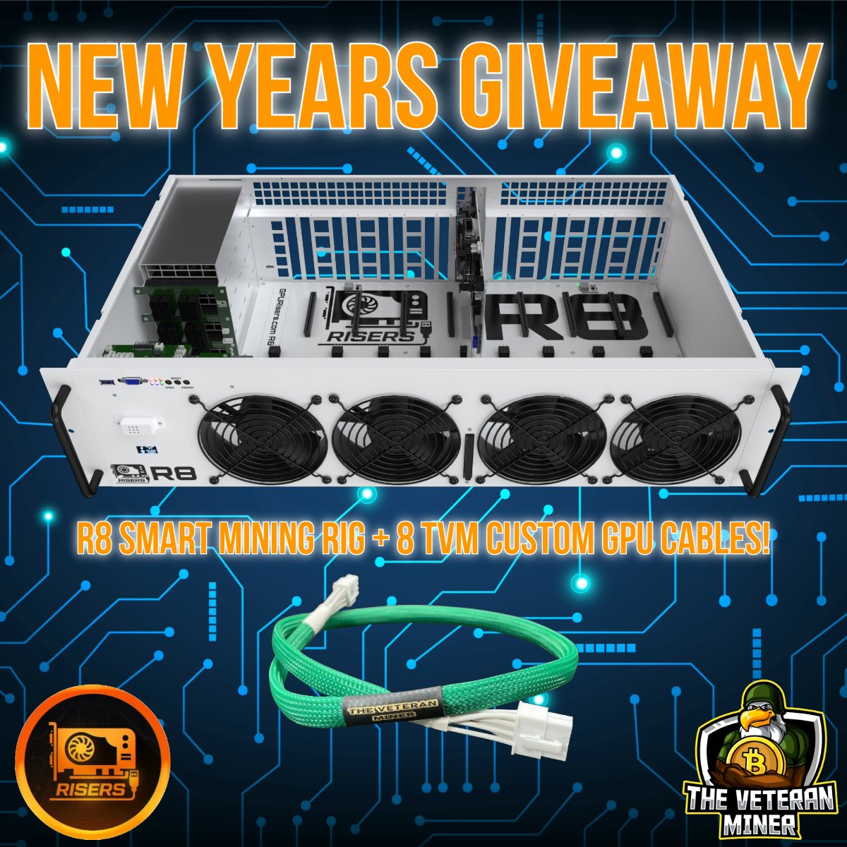 GPURisers (@gpurisers) on Twitter photo 🔥<a href="/GPURisers/">GPURisers</a> R8 + <a href="/TheVeteranMiner/">TheVeteranMiner</a> NEW YEARS Giveaway 🔥
🎉<a href="/GPURisers/">GPURisers</a> R8 – Smart Mining Rig
🎉 <a href="/TheVeteranMiner/">TheVeteranMiner</a> 8x 6 pin to 8 pin Custom Cables
LINK TO ENTER: gleam.io/it1FP/gpuriser…
Retweet for extra entries!
Winner is announced live on stream next Wired Wednesday on 1/3! 🔥<a href="/GPURisers/">GPURisers</a> R8 + <a href="/TheVeteranMiner/">TheVeteranMiner</a> NEW YEARS Giveaway 🔥
🎉<a href="/GPURisers/">GPURisers</a> R8 – Smart Mining Rig
🎉 <a href="/TheVeteranMiner/">TheVeteranMiner</a> 8x 6 pin to 8 pin Custom Cables
LINK TO ENTER: gleam.io/it1FP/gpuriser…
Retweet for extra entries!
Winner is announced live on stream next Wired Wednesday on 1/3!