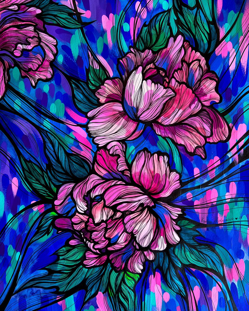 New Year's ball and my painting 
✨🎄✨#ArtistOnTwitter #nft 
#NFTCommunity #plotnikovaART #botanicalart #pink #NewYear2024