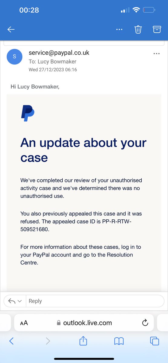 LucyBowmaker's tweet photo. @PayPal PayPal let unauthorised activity happen on your account even with two factor on then say they is no unauthorised activity !! Disgusting sort this out asap! https://t.co/Gg3mOMuqsJ