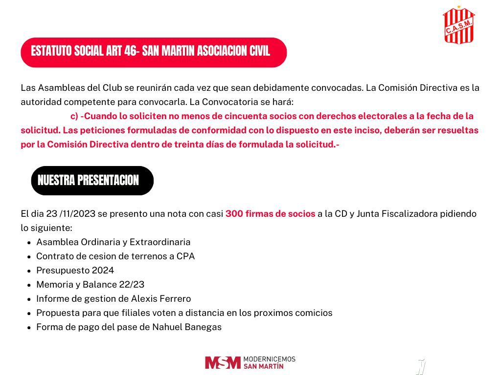 cirujaa92's tweet photo. ASAMBLEA URGENTE @ruben_moisello @CASMOficial 
El socio quiere y merece saber. APAREZCAN.

#sanmartintuc https://t.co/XvfXE0wSe9