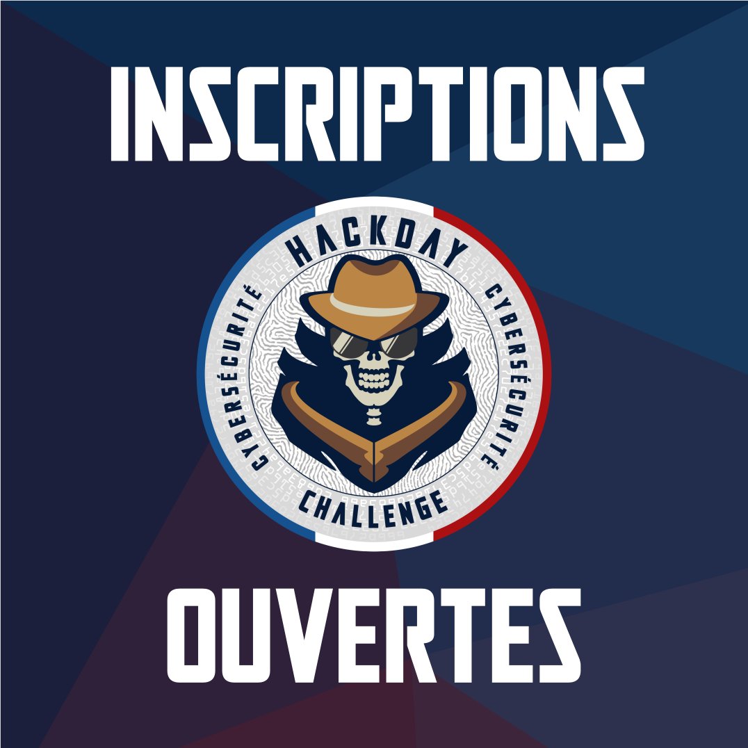 Les inscriptions pour le HackDay 2024 sont officiellement ouvertes ! 📝
Inscrivez vous dès maintenant sur participate.hackday.fr ! 👈

Registrations for HackDay 2024 are now open! 📝
Register now at participate.hackday.fr ! 👈

#HackDay2024