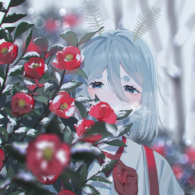 「hair between eyes winter」 illustration images(Latest)